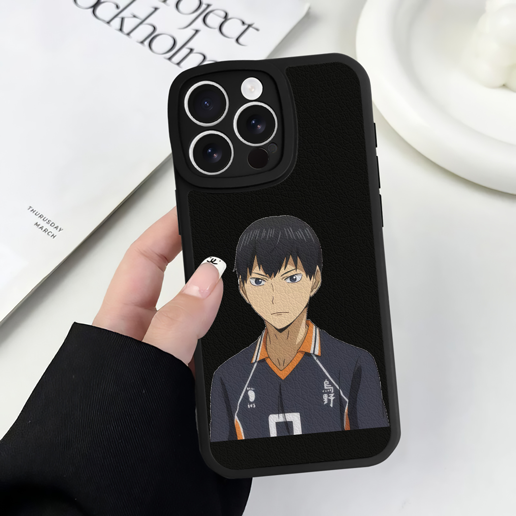 （画像用） ハイキュー!! Haikyu!! 【iPhone 16シリーズ対応】シリコンスマホケース（レザー調） 材質：シリコン